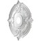 Ekena Millwork Attica PVC Ceiling Medallion (Fits Canopies up to 6 3/4"), Brght Coat Chrome, 19"OD x 3 1/2"ID x 1"P CMP19ATBCR - alternate 3